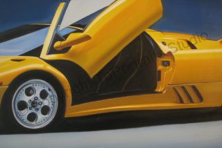 Lamborghini Diablo Roadster 1996 Canvas Oil Painting