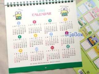 Sanrio Kerokero Keroppi Frog Large Wall Calendar w 156 Stickers