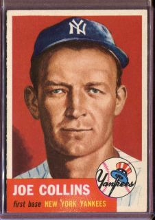 1953 Topps 9 Joe Collins EX MT D56020