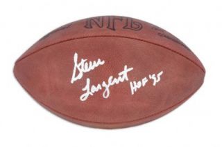 Steve Largent HOF Autographed Football Seattle Seahawks Mounted