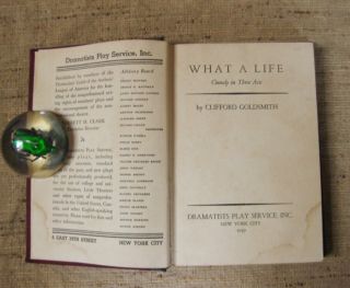 What A Life Goldsmith 1939 Lyndon Larouche Signed RARE Acting Playbook