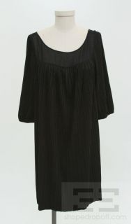 Laundry by Design Black Pleated Half Sleeve Dress Size Medium
