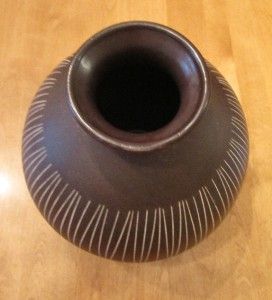 Century Modern ROYAL HAEGER Vase by Larry Laslo Chocolate Brown Retro