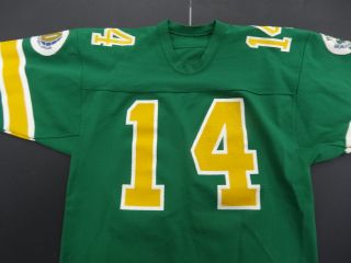 Chuck Latourette WFL Houston Texans Game Used Jersey – 1974 Green