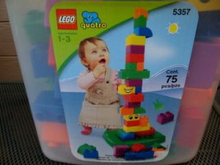 Lego Quatro Block 100pc Set + Storage Container Bin Baby/Toddler Large