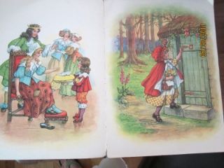 Antique Childrens Fairytale Book Cinderella Riding Hoo