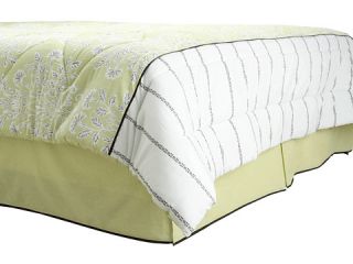 LAURA ASHLEY HOLBECK QUEEN COMFORTER SET & SHEETS GREEN BLACK WHITE
