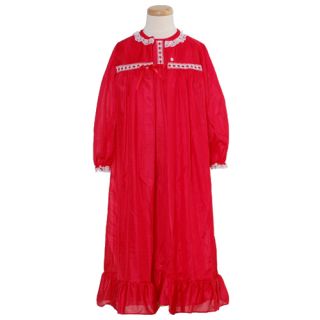 Laura Dare Toddler Girls Size 4T Red Classic Nightgown w Cover Up