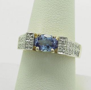 Laura Ramsey 14k Tanzanite Diamond Filigree Ring