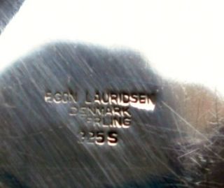 Vintage Egon Lauridsen Denmark Sterling Silver & Enamel Small Plate or