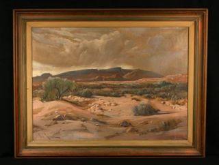 Plein Air Desert Oil Painting Famous Listed Artist Paul Lauritz