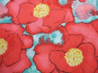 Michael Miller Worn Poppy Poppies Red Laura Gunn Fabric Yard