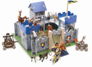 New Le Toy Van Wooden Blue Excalibur Castle