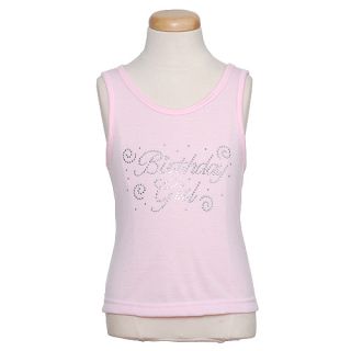 Laura Dare Toddler Girls Pink Birthday Girl Rhinestone Shirt Top 3T