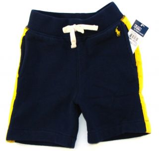 Polo Ralph Lauren Boys Fleece Shorts Blue 2 2T New