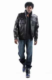 New Black Lambskin Leather Military Hip Hop Urban Bomber Jacket