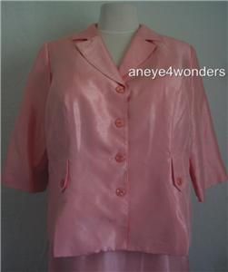 Ladies 2 PC Skirt Suit Le BOS Brand Sz 22 NWOT Gorgeous Pink Jacket