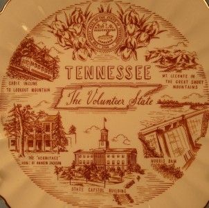 Vintage Tennessee The Volunteer State State Plate O