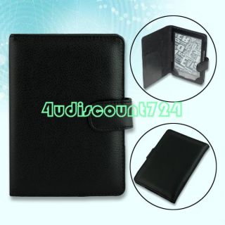 Black Leather Cover Case for  Kindle 4 4th 4G Generation