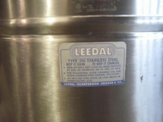 Leedal SS Stainless Steel Iced Tea Beverage Dispenser Cannister 27 1 2