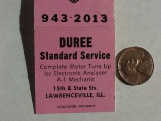 1960s Lawrenceville Illinois Duree Standard Oil Gas Service Station
