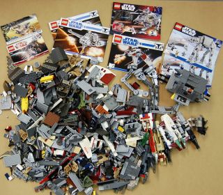 Large Lot of LEGO STAR WARS Sets 7680   7674   7671   8086   8129 w