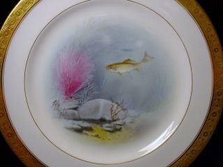 Antique Minton Albert H Wright Fish Plates Exquisite