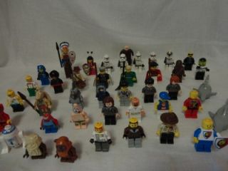 Huge Lot of 40 Lego Minifigs Star Wars Harry Potter Inidans Spongebob