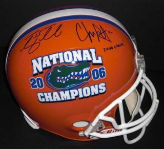 Tim Tebow Chris Leak Signed Florida Gators 2006 Championship Helmet