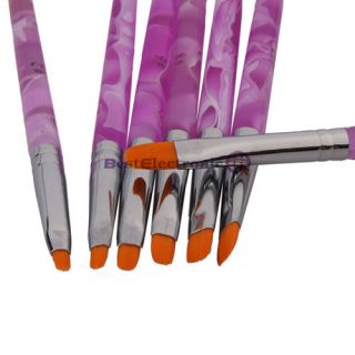 7pcs UV Gel Acrylic Nail Art Brush Pen Design Painting
