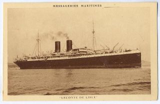 Leconte de Lisle Paquebot 1922 Postcard SHIP Inc Set 12