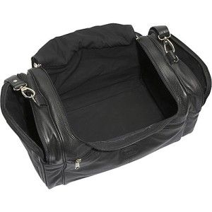 Leatherbay Mini Globe Trotter Premium Cow Hide Leather Duffel Bag