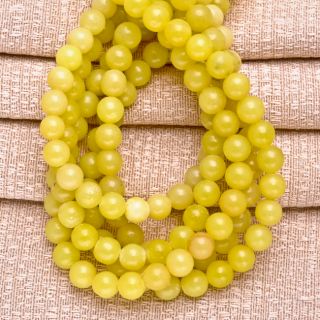6mm Lemon Jade Gemstone Round Loose Beads Strand 16