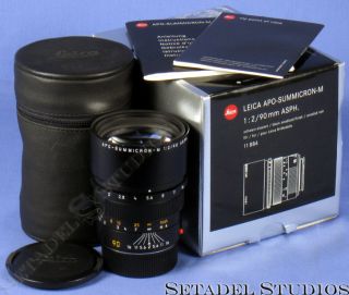 Leica 90mm APO Summicron M F2 ASPH Aspherical M Lens Box Case Mint