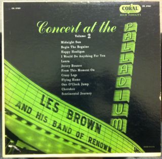 Les Brown Concert at The Palladium LP VG CRL 57001 Vinyl 1954 Record