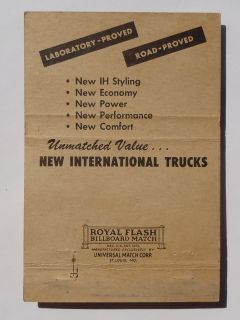1950ISH Wide Matchbook IH Pickup Truck International Harvester