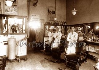 1923 Barber Shop Barbershop Chair Palo Alto California Camera