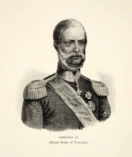 1900 Print Leopold II Grand Duke Tuscany Ferdinand Karl 1824