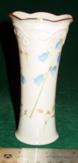 Lenox Ivory w Gold Trim 5 Tall Vase Blue Bell Design