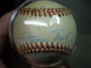 Signed National League Baseball Willie Mays w COA 
