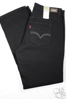 Levis Jeans 512 Perfectly Shaping Straight Leg Black Denim Plus Size