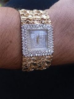 Liberaces Personal Favorite Nugget Gold Diamond Watch