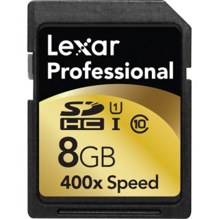 Lexar 8 GB SDHC Professional Class 10 400x UHS I SD Memory Card