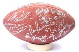 Walter Payton Autographed NFL Football + 26 Signatures 1985 Chicago