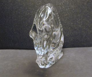 Crystal Horse Head Sculpture Signed Tauni de Lesseps French Fabulous