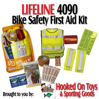 Lifeline 4090   Bike Safety First Aid Kit   17pc High Visibility Road