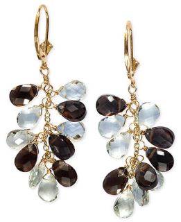 EFFY Collection 14k Gold Earrings, Smokey Quartz (11 ct. t.w.) and