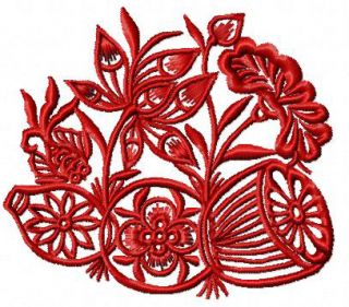 Oriental Inscription Machine Embroidery Designs 5X7