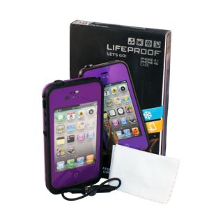 Lifeproof Waterproof Dirtproof Shockproof Case for iPhone 4 4S Purple