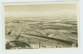 Ellis RPPC Postcard Lewiston Hill Panoram 1 Idaho 1945